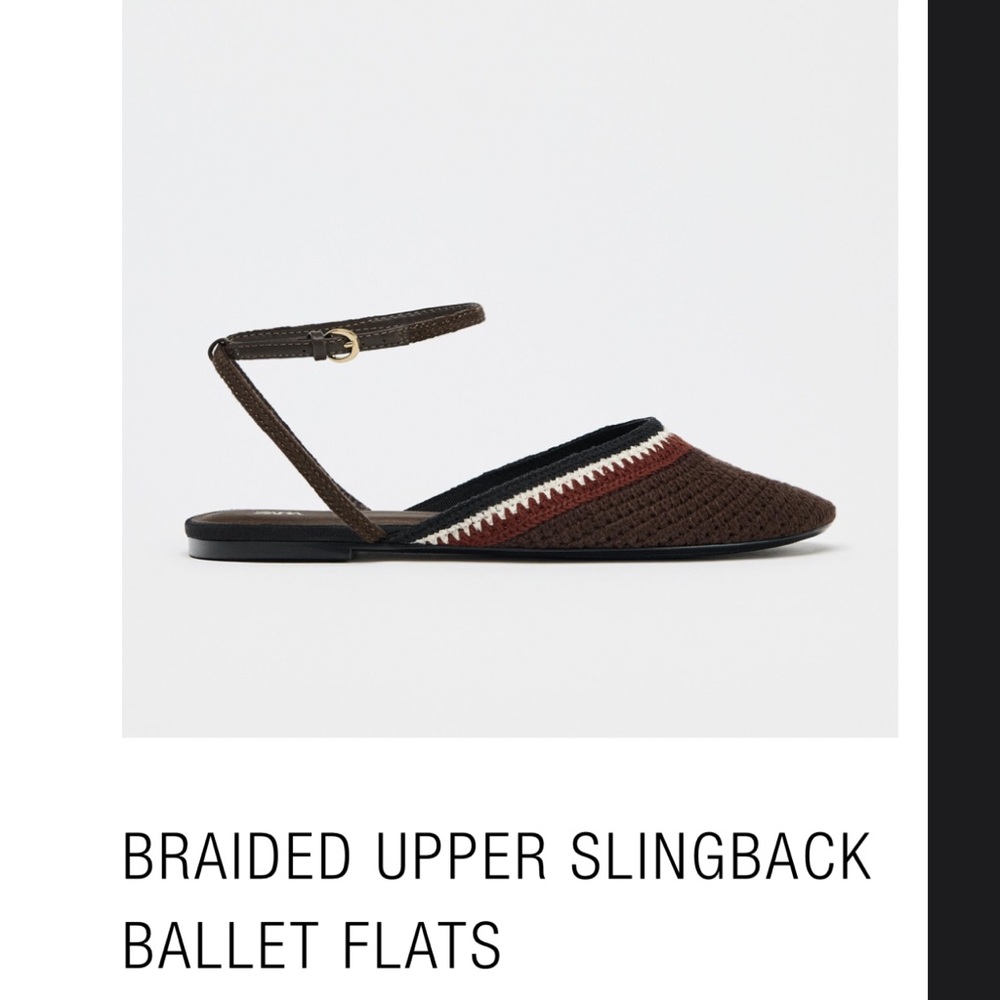Zara Women's Burgundy and Cream Espadrilles